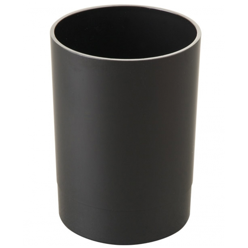 Подставка-стакан СТАММ "Офис", пластик, круглый, черный