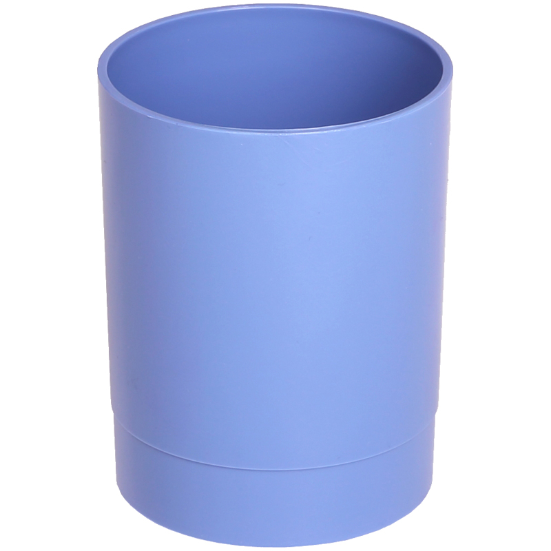 Подставка-стакан СТАММ "Офис. Voyage. Berlin", пластик, круглый, голубой