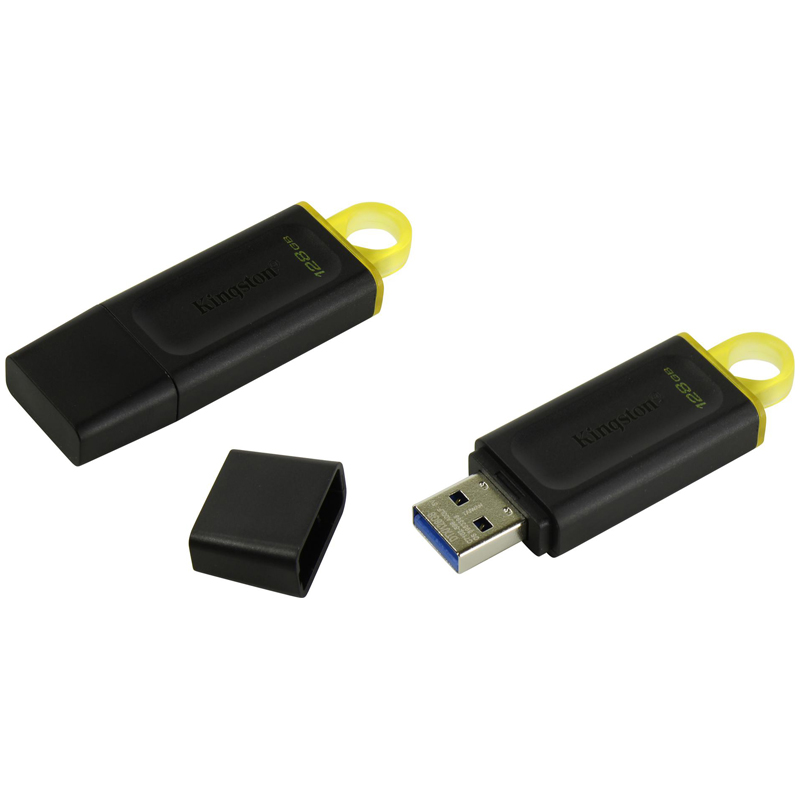 Память Kingston "Exodia" 128GB, USB 3.2 Flash Drive, черный