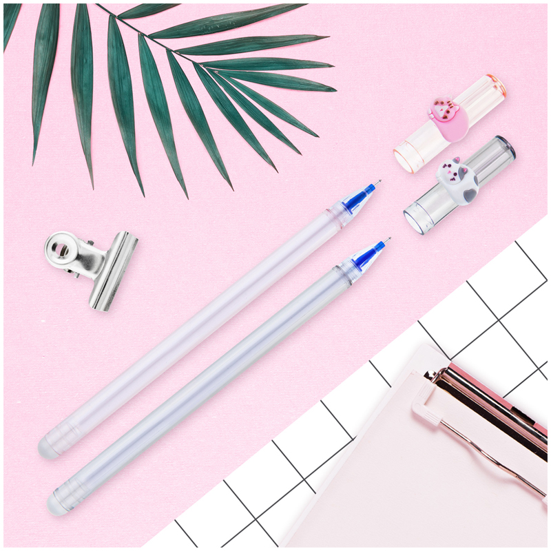 Ручка гелевая стираемая MESHU "Cute Cats" синяя, 0,5мм, корпус ассорти