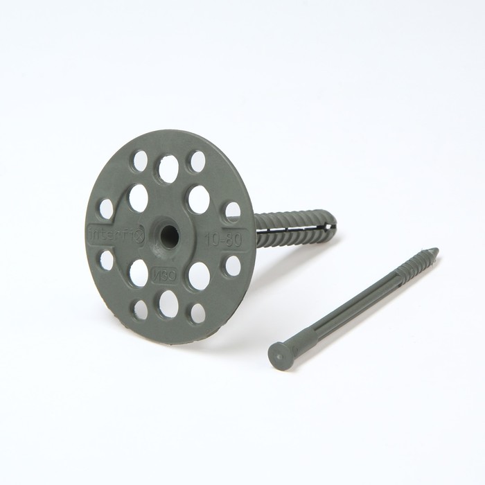 Дюбель ТУНДРА krep для утеплителя с пластиковым гвоздем, 10x80 мм, 50 шт.