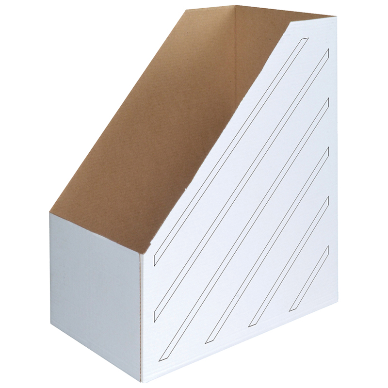 Накопитель-лоток архивный из микрогофрокартона OfficeSpace, 150мм, белый, до 1400л.