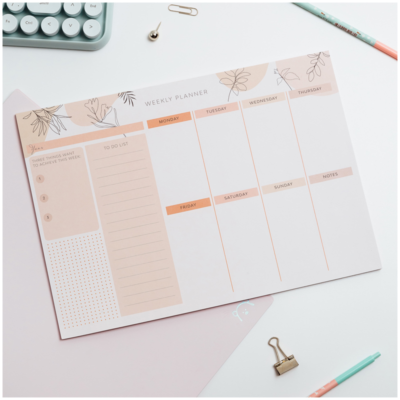 Планер на неделю MESHU 297*210мм (А4), 30л., "Terracotta", на склейке