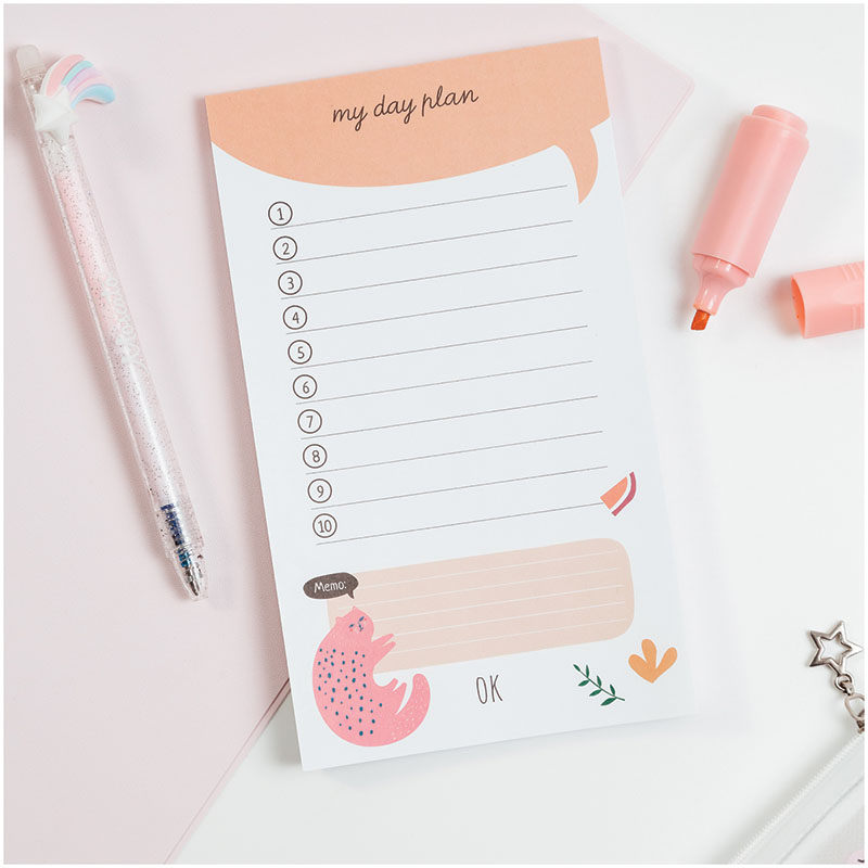 Блок для записей (To Do list) MESHU 10,0*17,0см, 50л., "Meow", на склейке