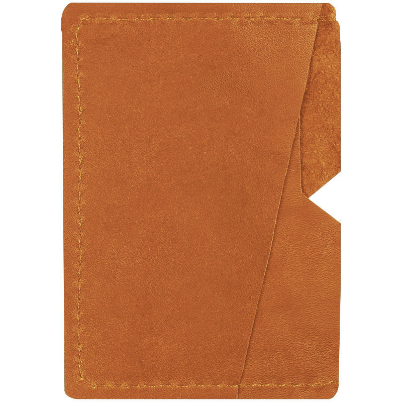 Кардхолдер OfficeSpace, 3 отделения, 10*7см, натуральная кожа, светло-коричневый