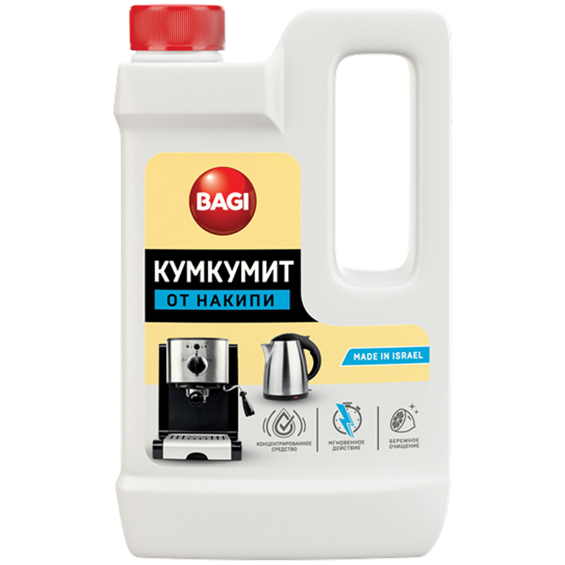 Средство для удаления накипи Bagi "Кумкумит", с пластика и металла, жидкость, 550мл