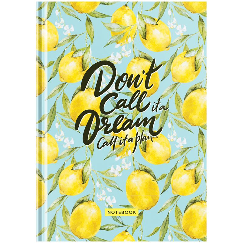 Бизнес-блокнот А5, 80л., OfficeSpace "Стиль. Bright lemons", матовая ламинация