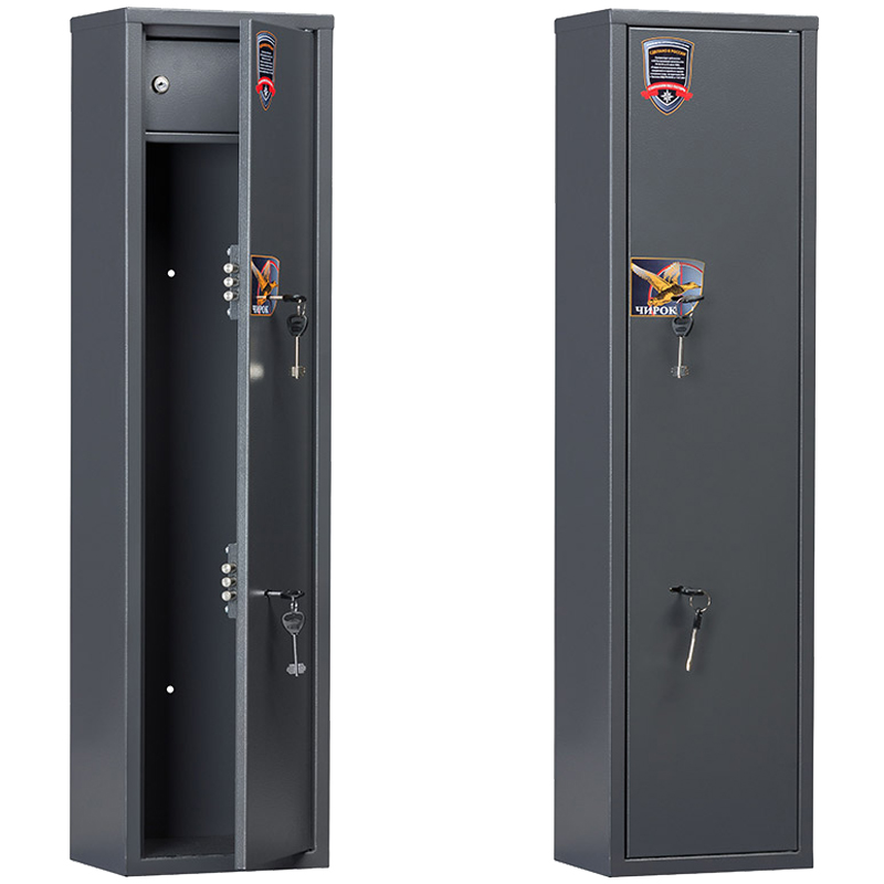 Сейф Aiko Чирок 1018 оружейный, 1000*263*183мм, (2ключевых замка), с трейзером, 1 ствол (ПОД ЗАКАЗ)