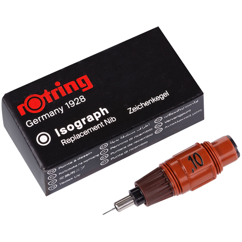 Пишущий элемент для изографа Rotring 0,1мм, картон. упаковка