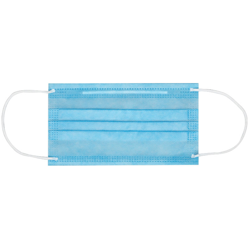 Маска медицинская, набор 50шт., одноразовая OfficeClean СТАНДАРТ, 3-х сл. с носовым фиксатором на резинках, пакет (фильтр СМС) (ПОД ЗАКАЗ)