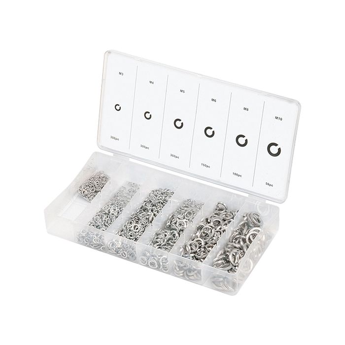 Набор гроверов "СИБРТЕХ", D 3, 4, 5, 6, 8, 10 мм, 1200 предметов