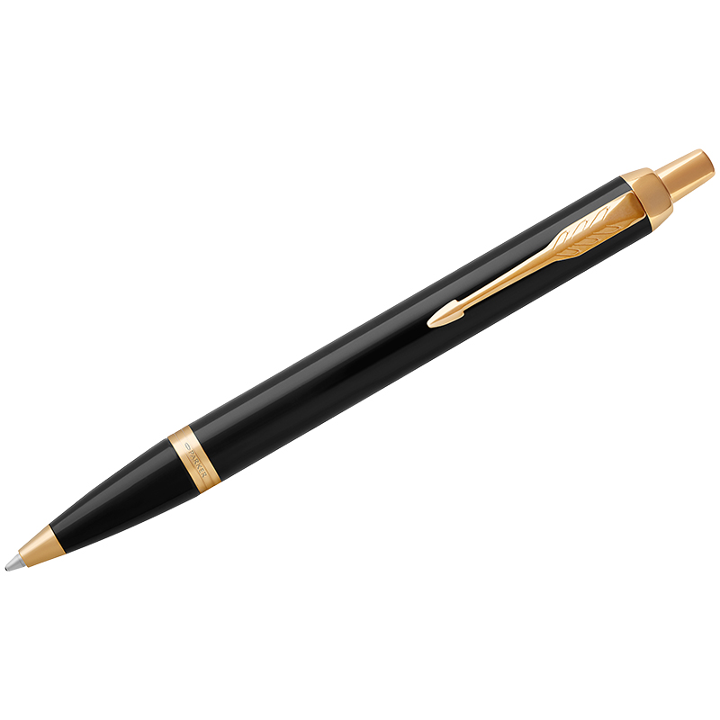 Ручка шариковая Parker "IM Black GT" синяя, 1мм, кнопочн., подарочная упаковка