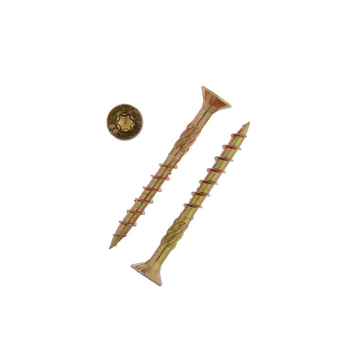 Саморез конструкционный INFIX, 6х60 мм, потай, Torx 30, желтый цинк, 100 шт.