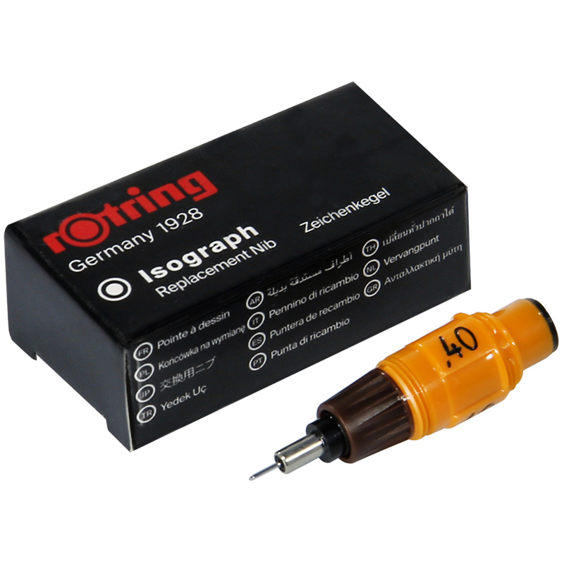 Пишущий элемент для изографа Rotring 0,4мм, картон. упаковка