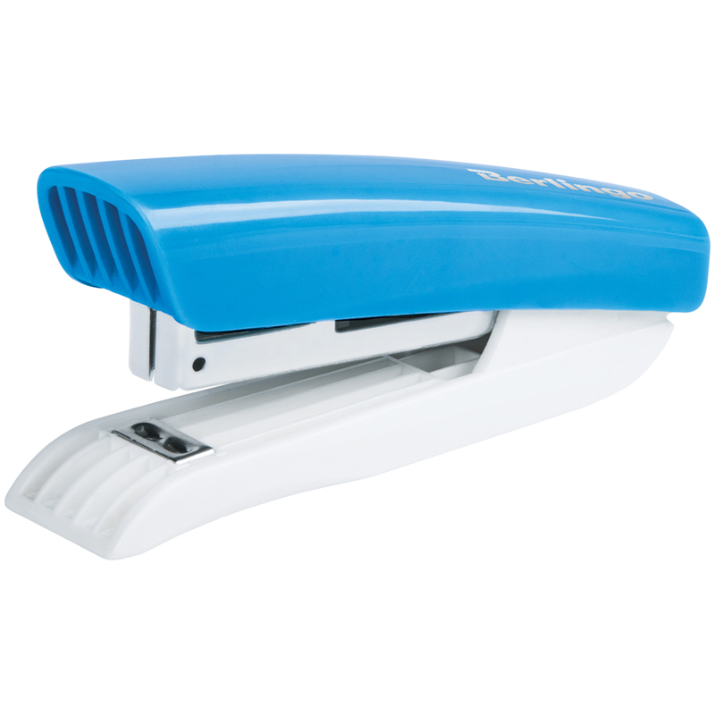 Степлер №10 Berlingo "Blitz" до 10л., пластиковый корпус, голубой