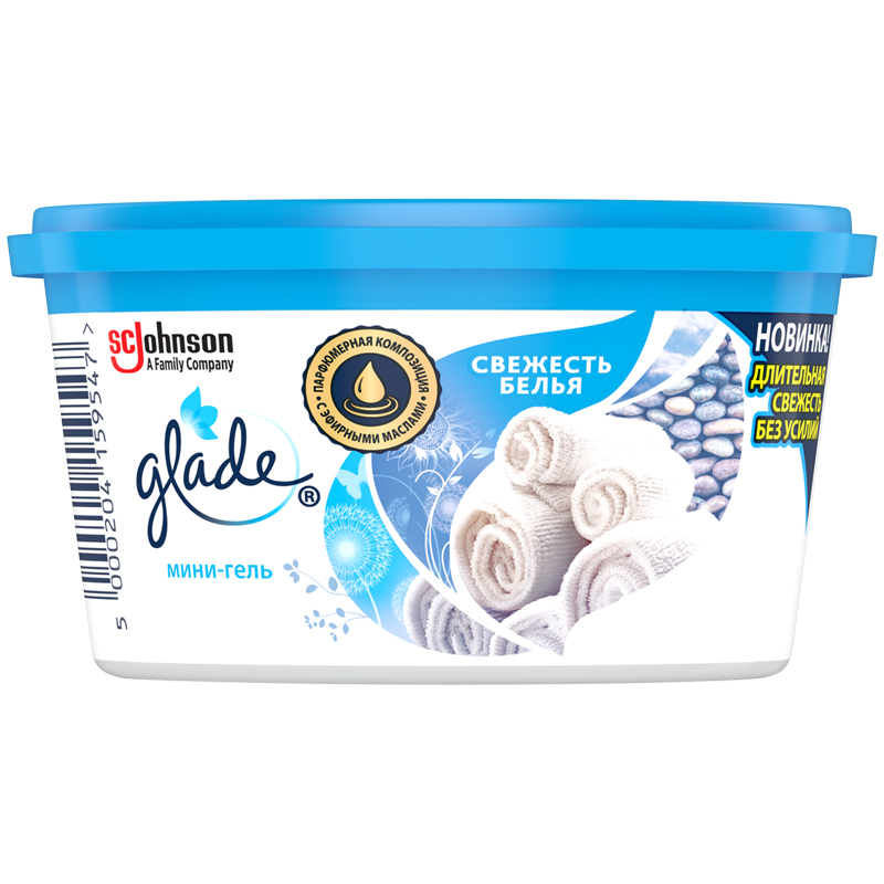 Освежитель воздуха мини-гель Glade "Свежесть белья", 70гр