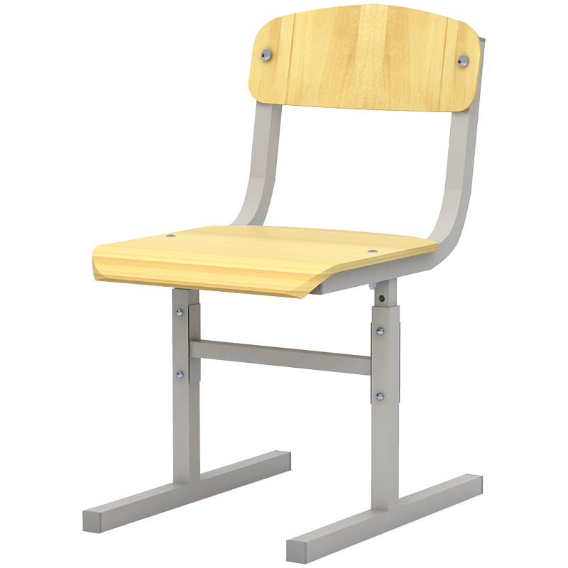 Стул ученический регулируемый (ш340*г430*в585-665мм), 2-4гр, серый каркас, Ш-508 (2-4)
