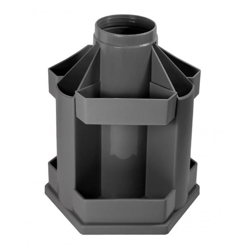 Настольная подставка СТАММ "Maxi Desk", вращающаяся, серый