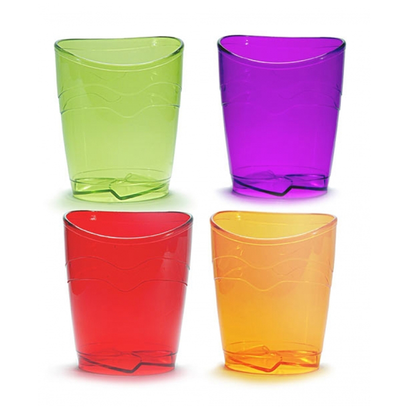 Подставка-стакан СТАММ "Офис. Премиум", пластик, круглый, ассорти