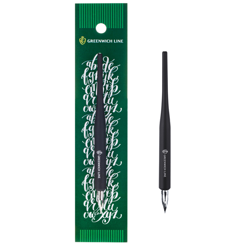 Перо остроконечное Greenwich Line, классическое, с держателем, в пакете