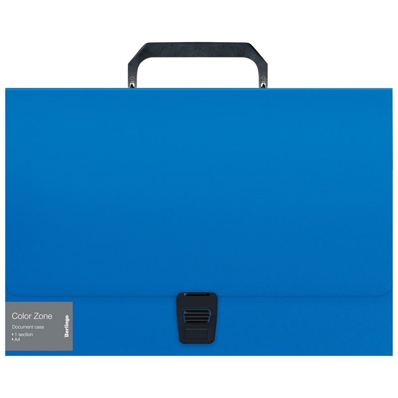 Папка-портфель 1 отделение Berlingo "Color Zone" A4, 330*230*35мм, 1000мкм, синяя