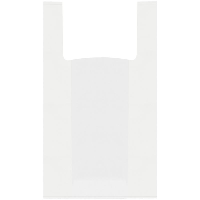 Пакет-майка OfficeClean, ПНД, 28+14*50см, 12мкм, белый