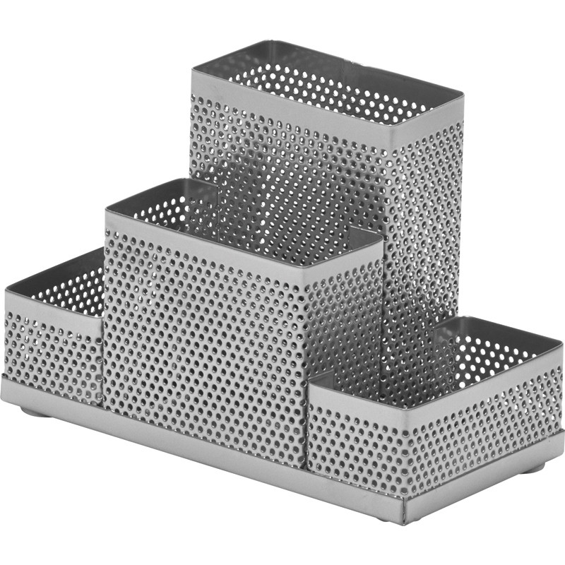 Подставка Attache 4х секц. для канц.прин.Башня ,мет.сет,160х110х80мм(сереб)