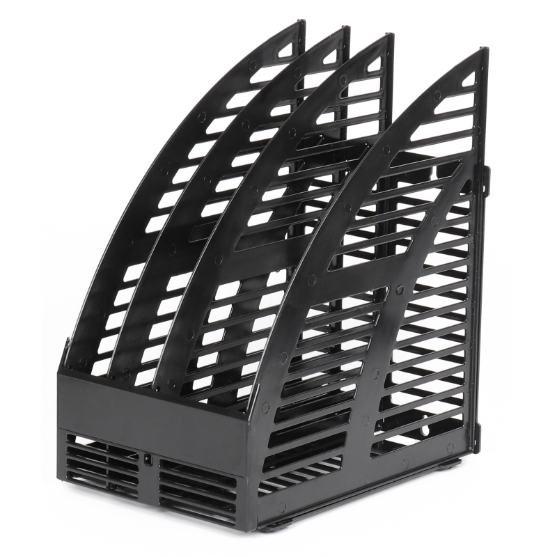 Вертикальный накопитель Attache сборный 3 отделения черный,  160мм