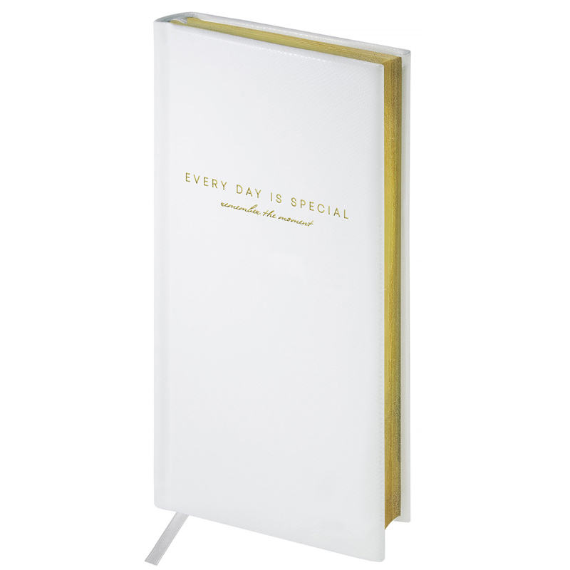 Еженедельник недатированный, карманный, 64л., кожзам, OfficeSpace "Dallas", белый, зол. срез