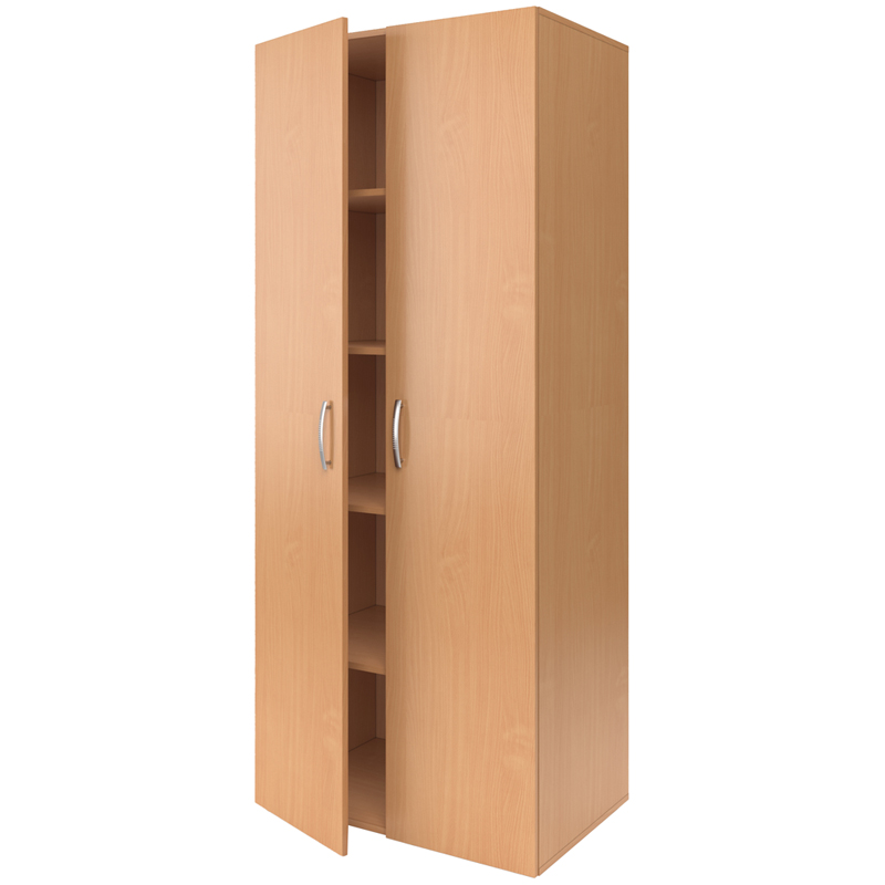 Шкаф для одежды двухдверный Мета Мебель, 800*520*1950мм, с полками, ЛДСП бук