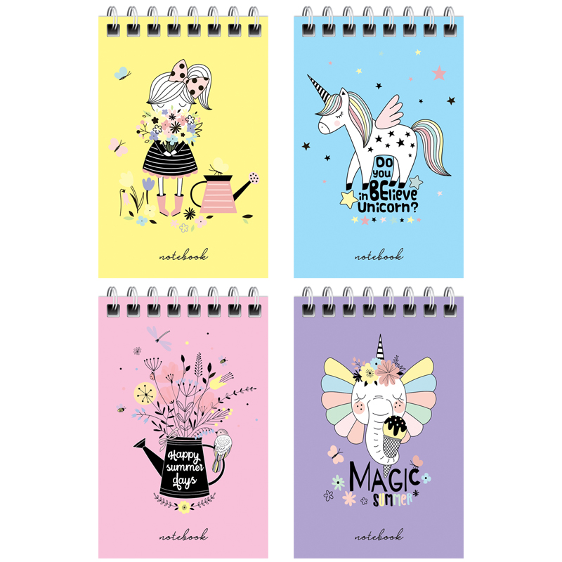 Блокнот А7 40л. на гребне ArtSpace "Be happy"