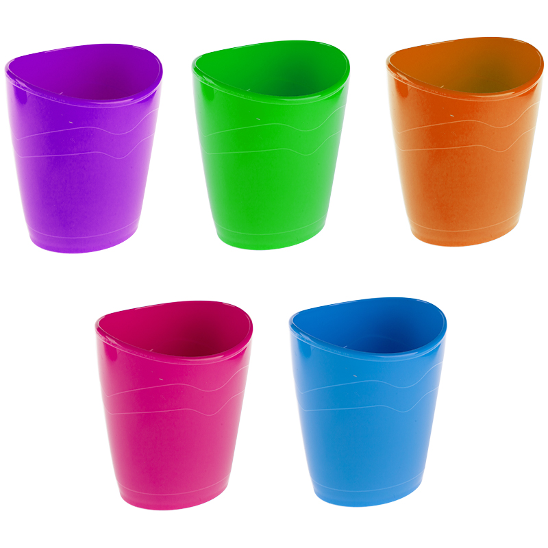 Подставка-стакан СТАММ "Премиум. Intensive", пластик, овальный, ассорти