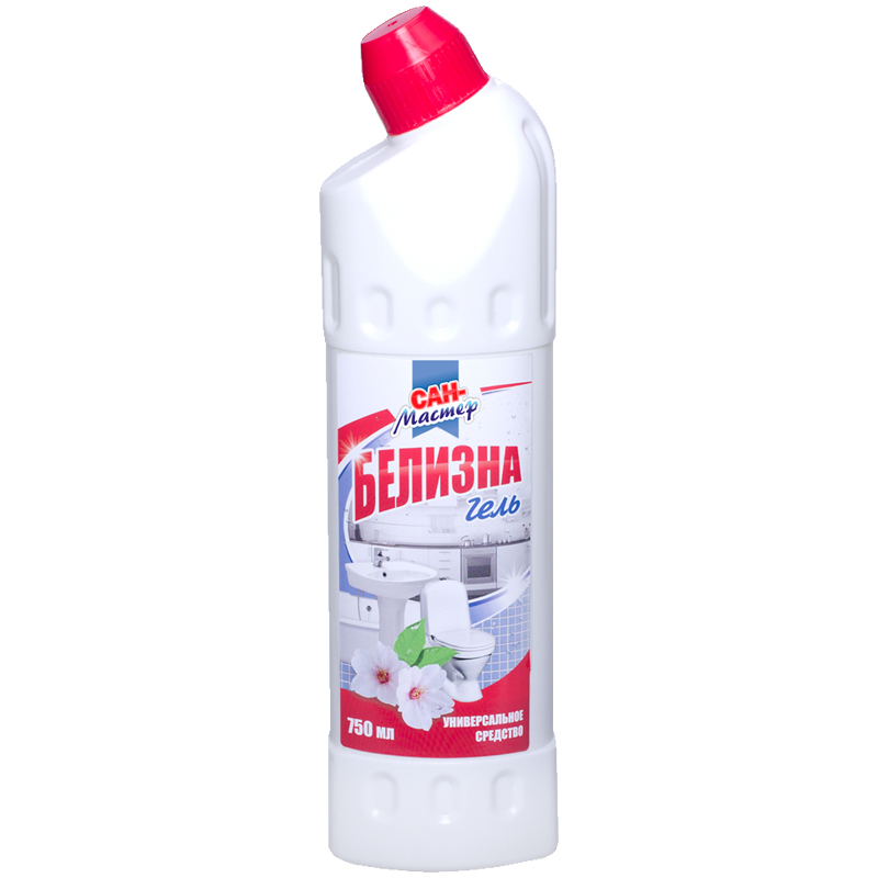 Средство чистящее отбеливающее Сан-Мастер "Белизна гель", 750мл