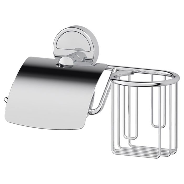 Держатель освежителя воздуха и туалетной бумаги с крышкой, хром, FBS