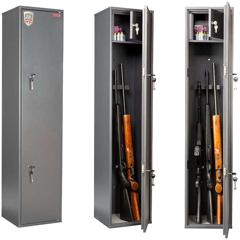 Сейф Aiko Чирок 1328 оружейный, 1385*300*285мм, (2ключевых замка), с трейзером, 4 ствола (ПОД ЗАКАЗ)