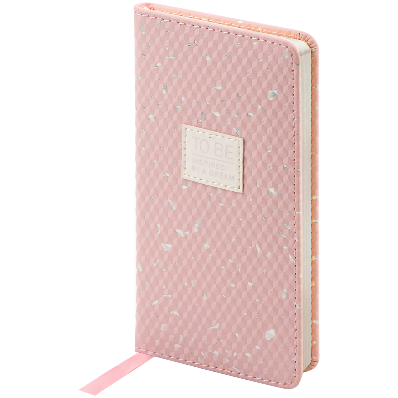 Еженедельник недатированный, карманный, 64л., кожзам, OfficeSpace "Fortune", розовый, серебр. срез