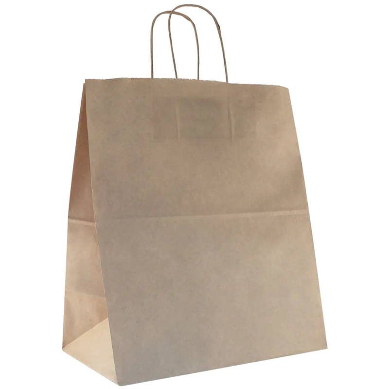 Пакет бумажный "Крафт" с кручеными ручками, 32*20*37см, 70гр/м2