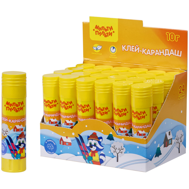 Клей-карандаш Мульти-Пульти, 10г, ПВП