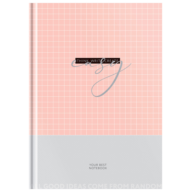 Бизнес-блокнот А4, 80л., OfficeSpace "Стиль. Pink and gray", матовая ламинация