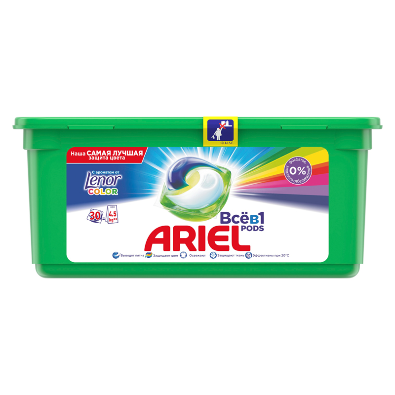 Капсулы для машинной стирки Ariel "Touch of Lenor Fresh", 3в1 Pods, 30шт.*27г (ПОД ЗАКАЗ)