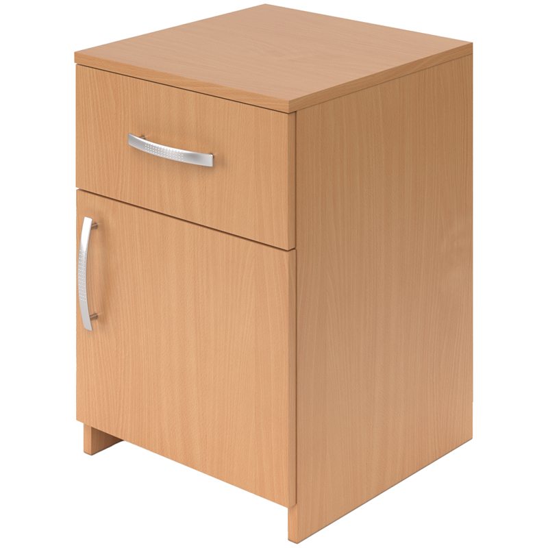 Тумба приставная прикроватная Мета Мебель, 400*420*580мм, с ящиком, ЛДСП бук (ПОД ЗАКАЗ)