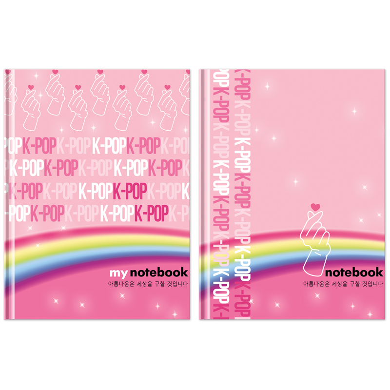 Бизнес-блокнот А6, 80л., BG "K-Pop", матовая ламинация, выб.лак