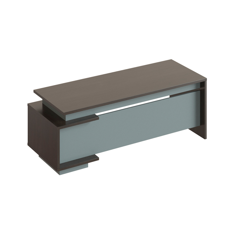 Стол письменный прямоугольный с тумбой прав. МФ Виско Дельта/Венге-Антрацит, 1880*800*781(ПОД ЗАКАЗ)