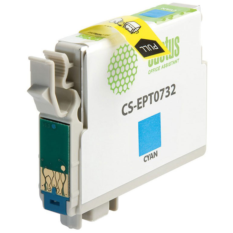 Картридж совм. Cactus EPT0732 голубой для Epson Stylus С79/C110/СХ3900/CX4900/CX5900 (11.4мл)