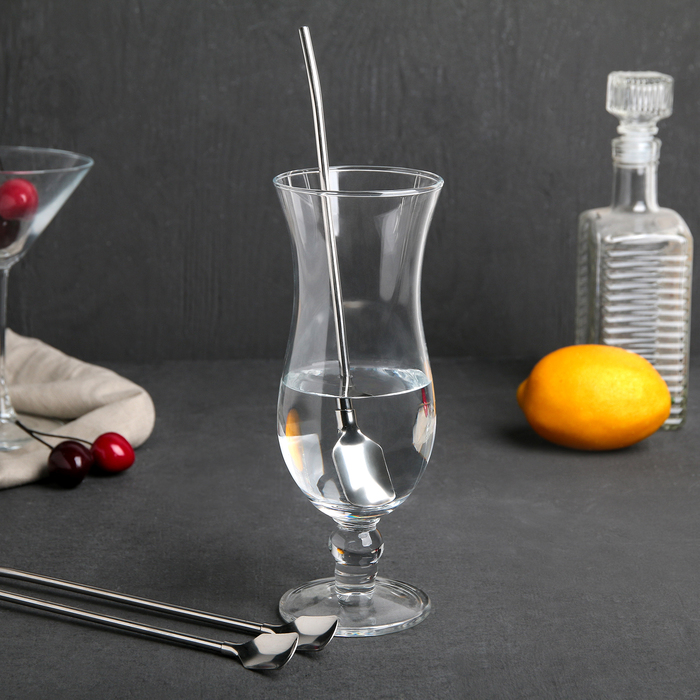 Набор ложек-трубочек барных Доляна, 22 см, 6 шт