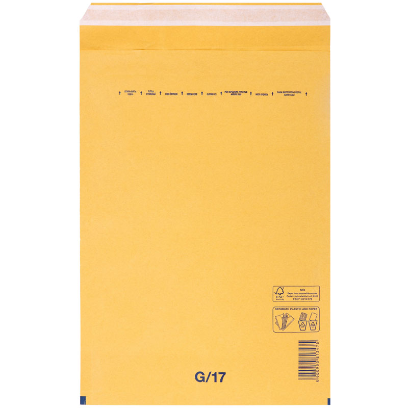 Пакет почтовый Курт и К, 250*350мм, коричневый крафт, пузыр. пленка, отр. лента