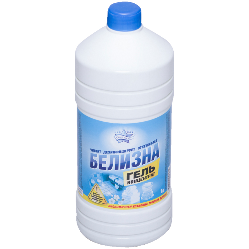 Средство чистящее отбеливающее Семь Звезд "Белизна", гель, 1л