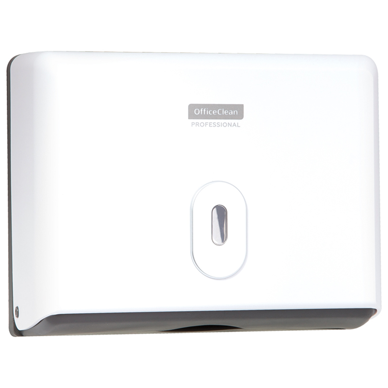 Диспенсер для полотенец листовых OfficeClean Professional (Z-сл.), ABS-пластик, механич., белый