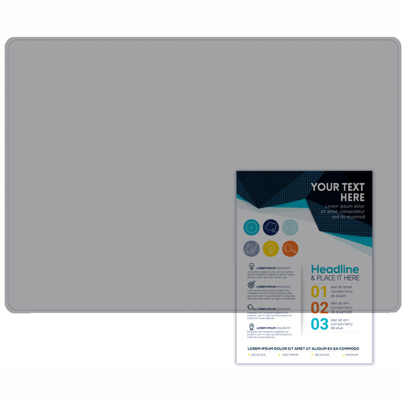 Настольное покрытие ДПС 47,5*65,5см, прозрачное серое