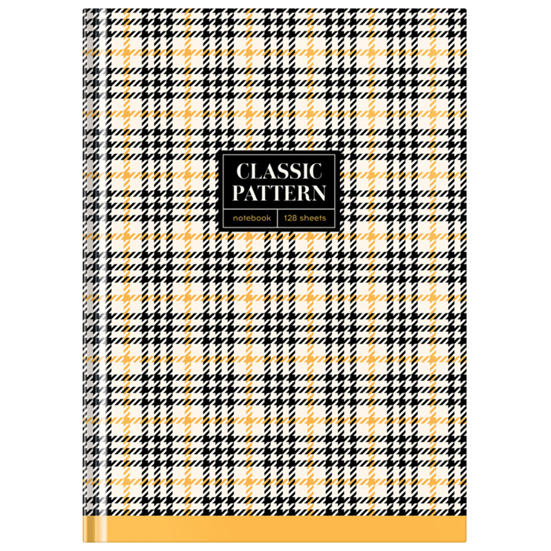 Бизнес-блокнот А4, 128л., OfficeSpace "Узор. Classic pattern", глянцевая ламинация